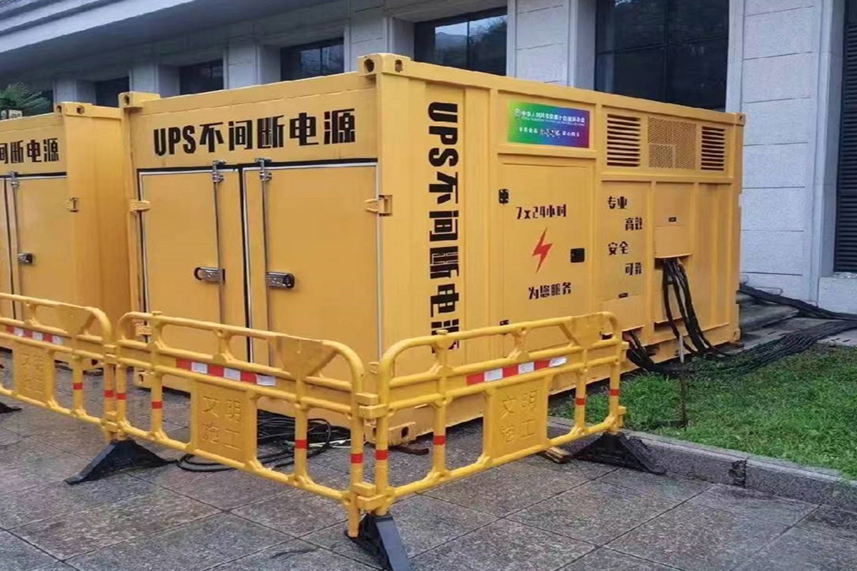 大理发电机租赁施工现场