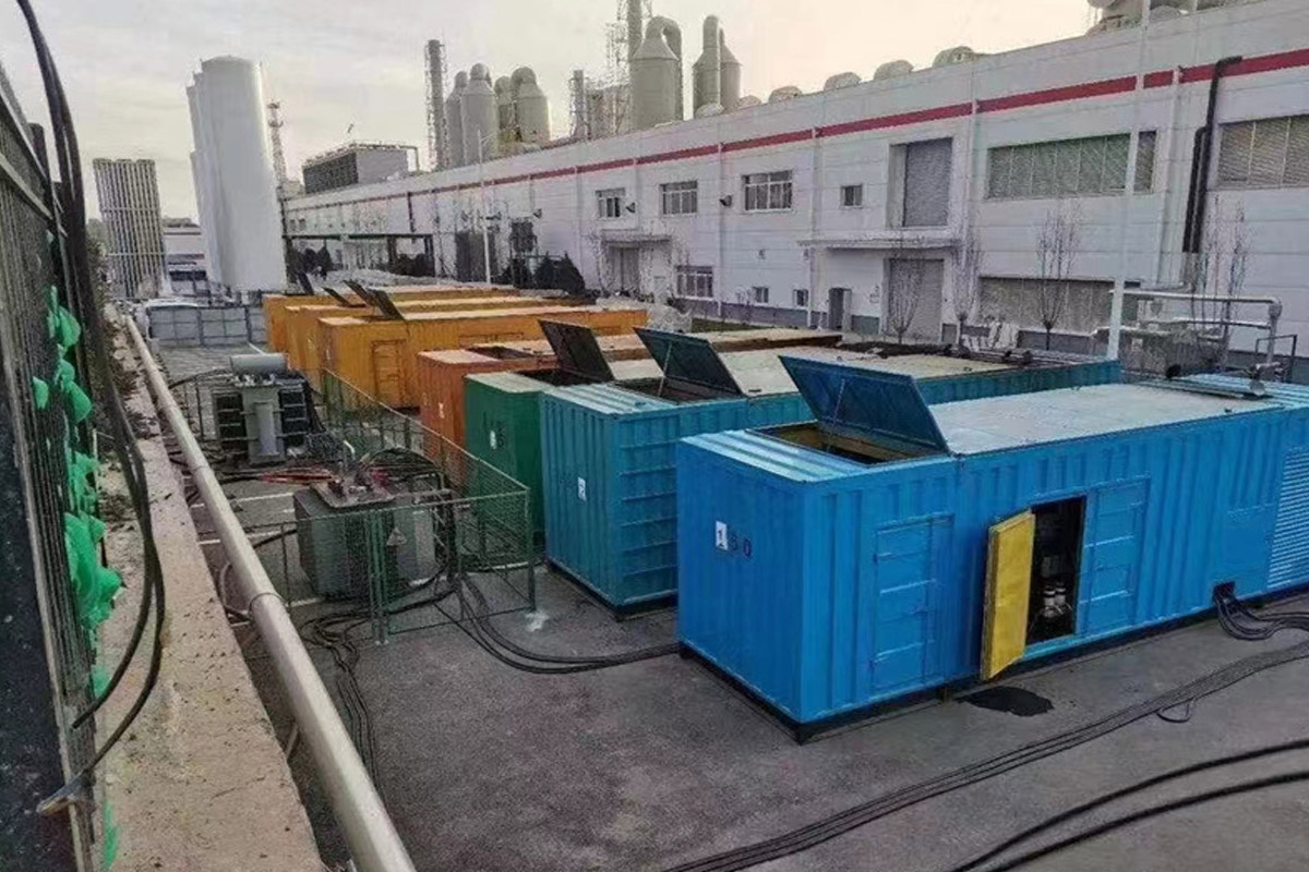 大理发电机租赁施工现场